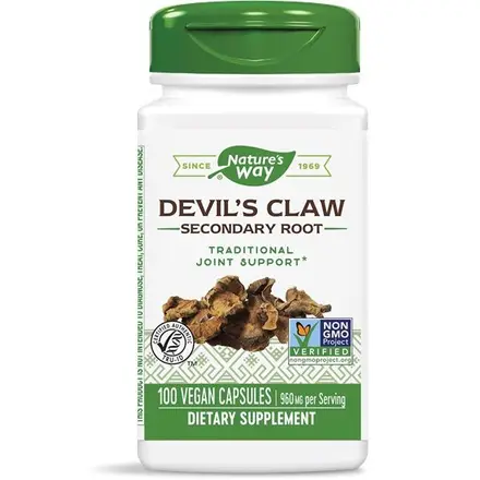 Nature’s Way Devil’s Claw Дяволски нокът За здрави стави и кости 480 мг 100 капсули