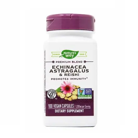 Nature’s Way Echinacea, Astragalus & Reishi Ехинацея, Астрагал и Рейши За силен имунитет 100 капсули