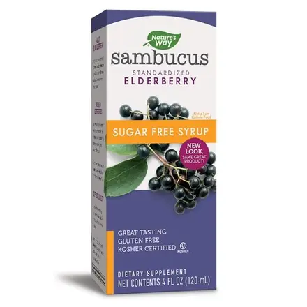 Nature’s Way Elderberry Original Самбукус Оригинал Сироп без захар имуностимулант с черен бъз 120мл