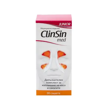 Naturprodukt ClinSin Мed Junior Сашета за изплакване на носа и синусите 4+ години 30 бр