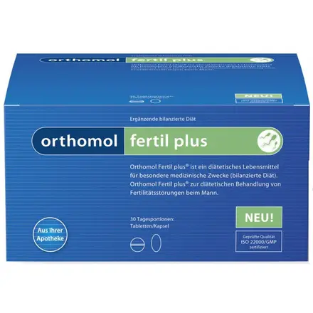 Ортомол Фертил Плюс Orthomol Fertil Plus за фертилитет при мъже подобрява движението на сперматозоидите 30 сашета