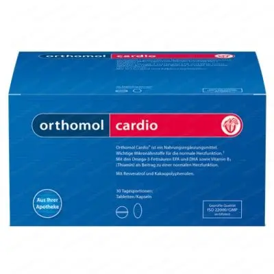 Ортомол Кардио Orthomol Cardio за здраво сърце при сърдечни аритмии 30 дози
