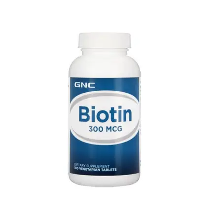 GNC Biotin Биотин за здрави коса, кожа и нокти 300 мкг 100 таблетки