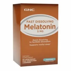 GNC Melatonin Мелатонин при проблеми със съня 5 мг 60 сублингвални таблетки