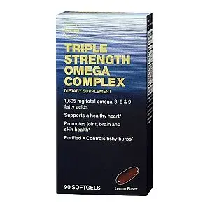 GNC Triple Strength Omega Complex Омега Комплекс 3-6-9 тройна сила от омега мастни киселини 90 капсули
