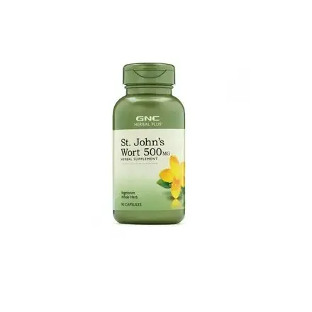 GNC Herbal Plus Жълт кантарион 500 мг натурален антидепресант 90 капсули