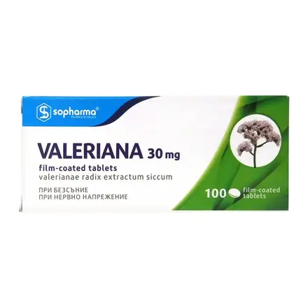 Sopharma Medica Валериана при силен стрес и безсъние 30 мг 100 таблетки