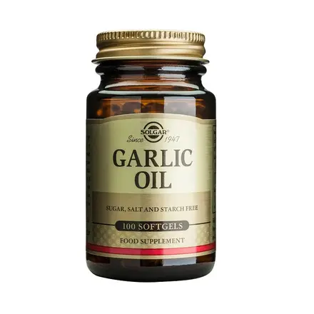 Solgar Garlic Oil Натурално Чесново масло при грип и настинка 100 капсули