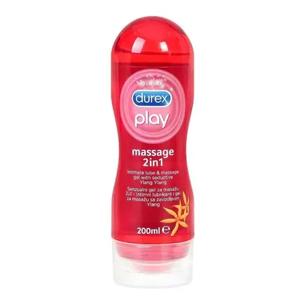 Durex Play Massage 2 в 1 Деликатен масажен гел + лубрикант с иланг-иланг 200мл