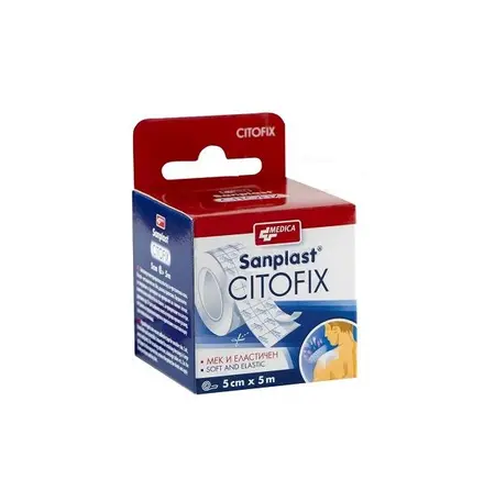 Medica Sanplast Citofix залепваща се лепенка за раздразнена и чувствителна кожа 5см/5м 1бр