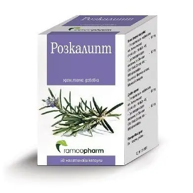Ramcopharm Розкалипт с благоприятен ефект върху функцията на белия дроб и черния дроб 50 капсули