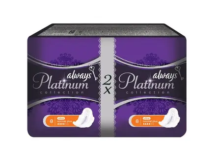 Always Platinum Duo Ultra Normal Plus Деликатни Дамски превръзки с приятен аромат 2*8бр