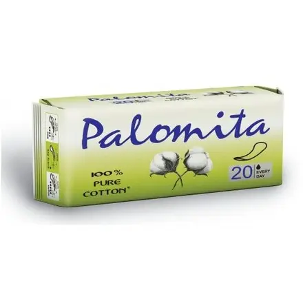Palomita Pure Cotton Памучни дамски превръзки за ежедневна употреба 20бр