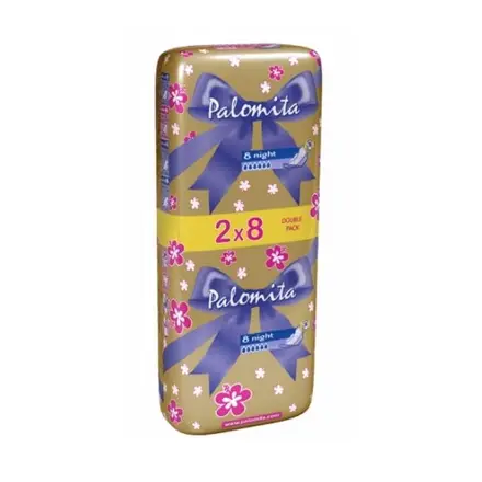Palomita Thin & Soft Duo Night Нощни Дамски превръзки за спокоен сън 16бр