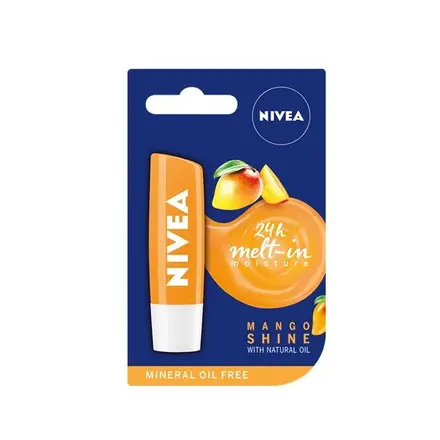 Nivea Балсам за устни Манго 4.8гр / Nivea Mango Shine Lip Balm
