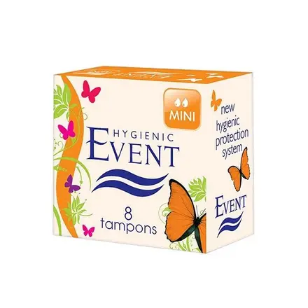 Event Mini Ежедневни Дамски тампони с естествени влакна Mini размер 8бр