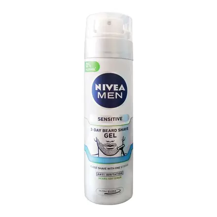 Nivea Гел за бръснене zaчувствителна кожа против раздразнение 200мл / Nivea Men Sensitive Anti-Irritation 3Days Beard Relax