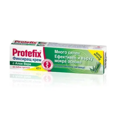 Protefix Фиксиращ крем с комплексно действие за зъбни протези с алое вера за чувствителна лигавица 47гр.