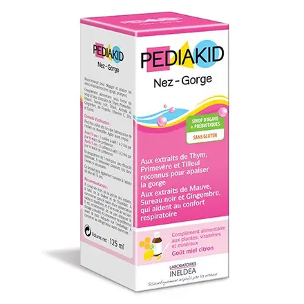 Pediakid сироп за деца за отпушване на нос и болки в гърло 125мл