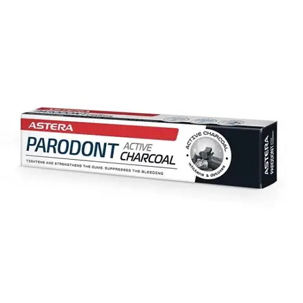Astera Parodont Активe Charcoal Паста за почистване зъби с активен въглен 75мл