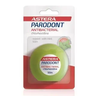 Astera Parodont Конец за почистване на зъби, вкус мента 50м