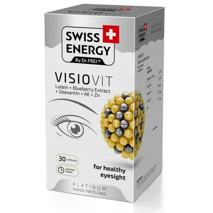 Swiss Energy Visiovit Витамини за здравето на очите и добро зрение 30 капсули