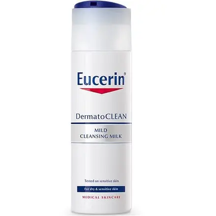 Eucerin DermatoClean Нежно почистващо мляко за чисто лице при суха кожа 200мл