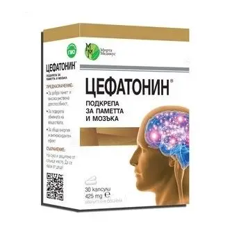 Mirta Medicus Цефатонин при силен стрес и умора за памет и концентрация 30 капсули