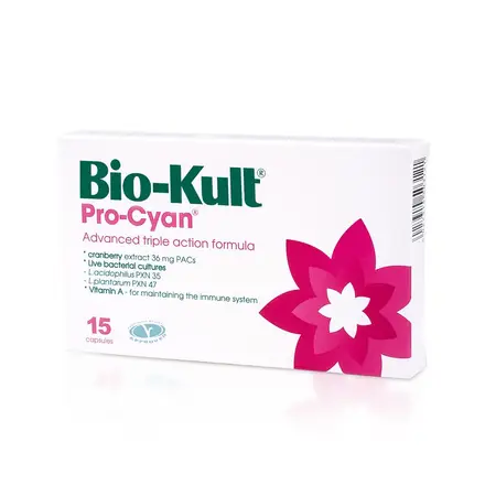 Bio-Kult Про Циан Пробиотик хранителна добавка при цистит, 15 капсули