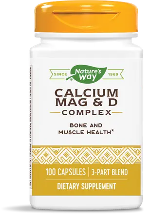 Nature’s Way Calcium, Mag & D Калций, Магнезий и Витамин D За здрави стави и кости 100 капсули