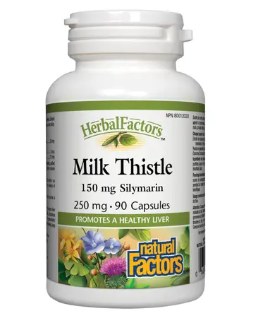 Natural Factors/ Milk Thistle/ Бял трън, 250 mg, 90 капсули