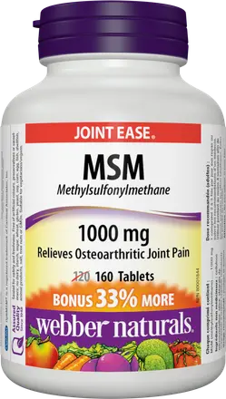 Webber Naturals МСМ 1000 mg MSM 1000 mg 160 таблетки
