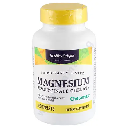 МАГНЕЗИЙ БИСГЛИЦИНАТ таблетки 100 мг * 120 HEALTHY ORIGINS