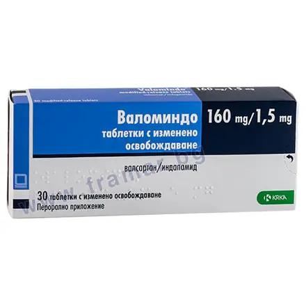 ВАЛОМИНДО таблетки с изменено освобождаване 160 мг/1.5 мг * 30