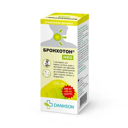 BRONCHOTON NEO / Бронхотон Нео сироп при кашлица от бяла ружа и лайка 120ml