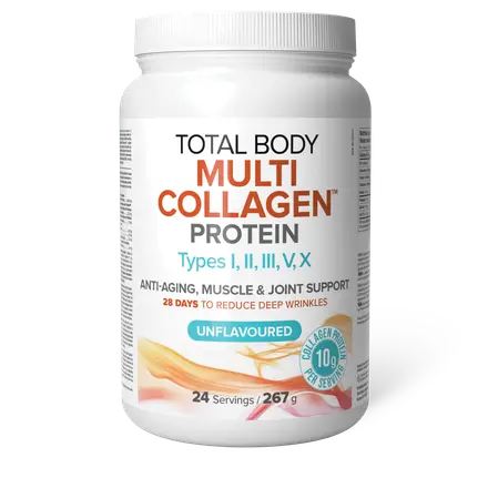 TOTAL BODY MULTI COLLAGEN Unflavored Mулти колаген (говежди, рибешки и пилешки) намалява бръчките за 28 дни прах x 267g