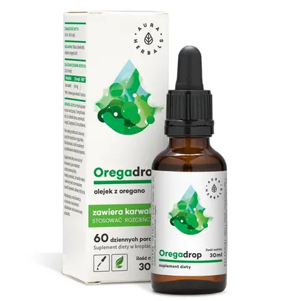 AURA HERBALS OREGADROP Olejek z Oregano Риган (масло) повишава имунния отговор на организма капки x 30ml