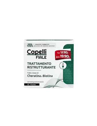 PALADIN PHARMA SANAVITA CAPELLI FIALE Ампули за коса с биотин и хидролизиран кератин против косопад 12 ампули х 10ml
