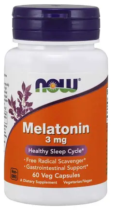 NOW MELATONIN Мелатонин 3mg x 60 caps