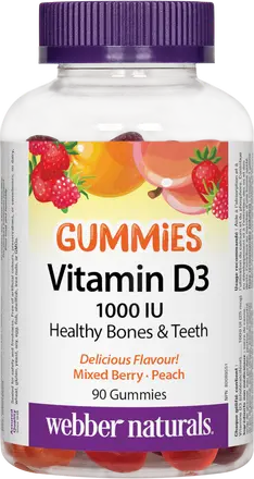 WEBBER NATURALS GUMMIES VITAMIN D3 Витамин Д 1000IU x 90 tabl