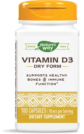 NATURES WAY VITAMIN D3 dry form 400IU x 100 caps