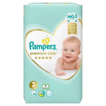PAMPERS PremCare VP памперси S3 Midi 4-9kg x 60