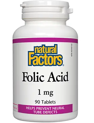 Фолиева киселина (Vitamin B9) 1 mg x 90 таблетки Natural Factors