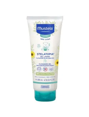 Mustela Stelatopia Почистващ гел за атопична кожа 200 мл