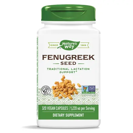 Nature's Way Fenugreek Seed Семена от СМИНДУХ за контрол върху кръвната захар и холестерола 610мг капсули х100
