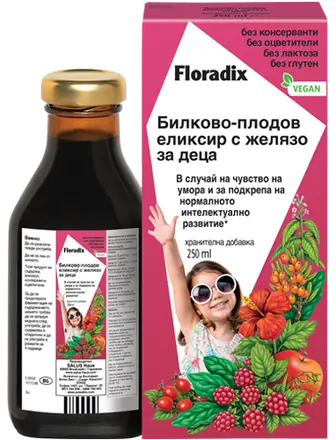 Floradix Билкова кръв за деца еликсир с желязо х 250 мл