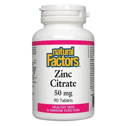 Natural Factors Цинк цитрат 50 мг таблетки X 90