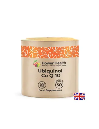 Коензим Q10 (убиквинол) – За клетъчна енергия и сърдечна функция, 100 mg, 30 капсули Power Health