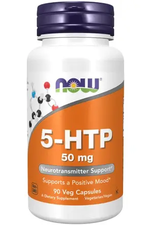 Now Foods 5-HTP 50 мг 5-Хидрокситриптофан х 90 капсули