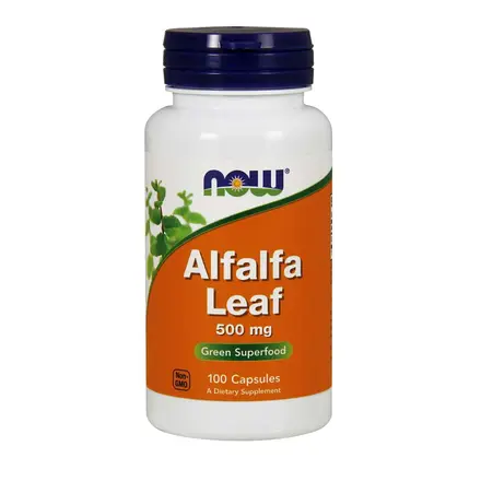 Now Foods Alfalfa Leaf (Люцерна) 500 мг x 100 капсули